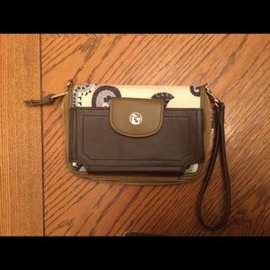 Spartina wristlet zip and phone wallet